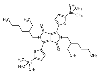 <br/>2,5-二(2-乙基己基)-3,6-二(5-三甲基锡)-吡咯并吡咯二酮